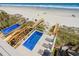 Beautiful beachside pool under construction features modern design and views of the sand and water at 1611A S Ocean Blvd., Surfside Beach, SC 29575