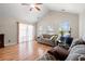Spacious living room with vaulted ceilings, wood flooring and ample natural light at 189 Sea Turtle Dr., Myrtle Beach, SC 29588