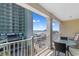 Enjoy beautiful ocean views from this spacious balcony with seating area at 200 53Rd Ave. N # 409, North Myrtle Beach, SC 29582