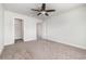 Comfortable bedroom featuring a ceiling fan, spacious closet, and neutral colors, creating a cozy atmosphere at 2409 Thoroughfare Dr. # 2409, North Myrtle Beach, SC 29582