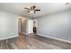 Large bedroom with wood flooring and ample space, ready for personalization at 2825 Mcdougall Dr., Conway, SC 29526