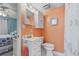Stylish bathroom with vanity, mirror, and decorative accents at 301 N Waccamaw Dr. # 110, Murrells Inlet, SC 29576