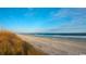 Expansive beach featuring sand, tall grass, ocean, and clear sky for a coastal retreat at 3772 Brown Bark Ln., Murrells Inlet, SC 29576