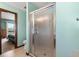 Bathroom with a glass shower and access to the main bedroom with a private balcony at 4046 Fairway Lakes Dr. # 4046, Myrtle Beach, SC 29579