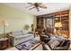 Relaxing living room featuring built-in bookcases and comfortable seating at 4046 Fairway Lakes Dr. # 4046, Myrtle Beach, SC 29579