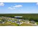 Aerial shot of a serene neighborhood highlighting the home's location at 4067 Ridgewood Dr., Conway, SC 29526