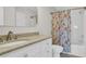 Bathroom with white vanity and a shower and tub combo at 4522 N Plantation Harbour Dr. # E-3, Little River, SC 29566