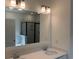 Bathroom featuring a double sink vanity, framed mirror, and recessed lighting at 4750 N Huckleberry Ln., Conway, SC 29526