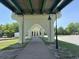 View from under the Main Street bridge in Conway, SC, with repeating arches, walkway, and light posts at 4750 N Huckleberry Ln., Conway, SC 29526