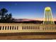 Scenic view of a water tower illuminated with lights against a twilight sky, adding a unique visual element at 4750 N Huckleberry Ln., Conway, SC 29526