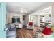 Cozy living room with wood-look floors, comfortable seating, and an open layout at 6001- 5718 S Kings Highway, Myrtle Beach, SC 29575