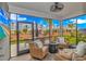 Screened patio with outdoor seating and views of the community at 6076 Campanella St., Myrtle Beach, SC 29577