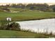 Picturesque golf course with a pond and white bird mid-flight at 6172 Catalina Dr. # 214, North Myrtle Beach, SC 29582