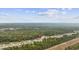 Expansive aerial view of the neighborhood and surrounding wooded area, showcasing community living at 649 W Perry Rd., Myrtle Beach, SC 29579