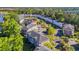 Aerial view showcasing an expansive condo complex and mature landscaping at 683 Riverwalk Dr. # 302, Myrtle Beach, SC 29579