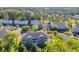 Aerial view of the condo buildings nestled in a green, wooded neighborhood at 683 Riverwalk Dr. # 302, Myrtle Beach, SC 29579