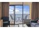 Balcony with seating offers stunning ocean views, ideal for relaxation and enjoying the scenery at 6900 Ocean Blvd. # 935, Myrtle Beach, SC 29572