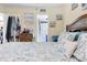 Inviting bedroom with beach-themed decor and adjacent bathroom access at 806 Conway St. # 116, North Myrtle Beach, SC 29582