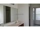 Bathroom showcasing vanity sink, mirror, and a shower-tub combo at 843 Brookline Dr., Myrtle Beach, SC 29579