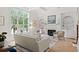 Bright living room featuring large windows, fireplace, and stylish decor at 93 Knotty Pine Way, Murrells Inlet, SC 29576