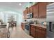 Gourmet kitchen with stainless steel appliances and a cozy breakfast nook at 1133 6Th Ave. S, North Myrtle Beach, SC 29582