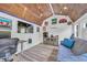 Finished outbuilding as office with wood ceiling, tv, decor and air conditioning at 1203 Crooked Oak Dr., Pawleys Island, SC 29585