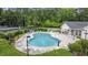 Expansive community pool surrounded by lounge chairs and lush landscaping, offering a resort-like experience at 180 Waterhall Dr., Murrells Inlet, SC 29576