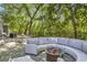Backyard featuring a cozy seating area around a fire pit at 199 Gilman Rd., Pawleys Island, SC 29585
