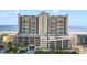 Stunning high-rise condo building with ocean views and multi-level parking at 201 S Ocean Blvd., North Myrtle Beach, SC 29582