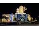Exterior view of the Hollywood Wax Museum Entertainment Center at night at 2404 N Ocean Blvd. # 635, Myrtle Beach, SC 29577