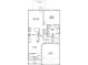 Floor plan features kitchen, Gathering room, primary bedroom, garage, laundry, and entry at 261 Mayflower Dr., Calabash, NC 28467