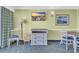 Cozy living area with beachy decor, TV, and dining space at 3000 N Ocean Blvd. # 220, Myrtle Beach, SC 29577