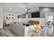 A modern living room featuring neutral colors, stylish decor, and ample natural light at 383 Hayloft Circle, Conway, SC 29526