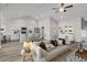 Bright, open-concept living area with a modern kitchen and stylish furnishings at 383 Hayloft Circle, Conway, SC 29526