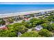 Aerial view of a beach house near the ocean, showcasing its location and surrounding neighborhood at 4003 N Ocean Blvd., Myrtle Beach, SC 29577