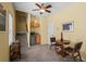 Cozy basement area with kitchenette, bar-style seating, and a casual dining space near the stairs at 4003 N Ocean Blvd., Myrtle Beach, SC 29577