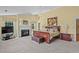 Spacious bedroom with a fireplace, plush carpeting, and stylish furnishings, creating a cozy retreat at 4003 N Ocean Blvd., Myrtle Beach, SC 29577