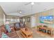 Inviting living room featuring warm wood accents and an open floor plan to kitchen at 414 32Nd Ave. N, North Myrtle Beach, SC 29582