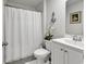Bathroom with a combined shower and tub, featuring a modern vanity with ample storage at 528 Courtridge Loop, Conway, SC 29526