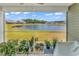 Screened-in porch featuring lovely plants and a serene pond view, perfect for relaxing outdoors at 528 Courtridge Loop, Conway, SC 29526