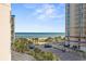 Scenic view of the beach and ocean from the property at 5300 N Ocean Blvd. # 422, Myrtle Beach, SC 29572