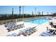 Large swimming pool with many lounge chairs offering ocean views at 5300 N Ocean Blvd. # 518, Myrtle Beach, SC 29577