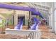 Fun water slides in the indoor water park with lounge chair nearby at 5300 N Ocean Blvd. # 518, Myrtle Beach, SC 29577