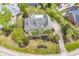 Aerial view of a charming home with lush landscaping and well-manicured lawns at 552 Enoree Ct., Myrtle Beach, SC 29588
