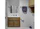 Cozy bathroom with vanity, mirror, and towel rack, providing essential amenities for a functional space at 552 Enoree Ct., Myrtle Beach, SC 29588