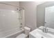 Standard bathroom with shower-tub combo and ample sink vanity at 601 Blue Daisy Ct., Loris, SC 29569