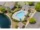 A stunning view of the community pool, complete with ample seating, lush landscaping, and nearby amenities at 6253 Catalina Dr. # 422, North Myrtle Beach, SC 29582