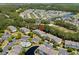 A beautiful aerial view shows a community with a pond, pool, parking, and golf course nearby at 6253 Catalina Dr. # 422, North Myrtle Beach, SC 29582