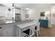 Kitchen with breakfast bar seating, white cabinets, and stainless steel appliances at 6253 Catalina Dr. # 422, North Myrtle Beach, SC 29582