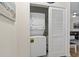 Convenient stacked washer and dryer in a closet with easy access at 6253 Catalina Dr. # 422, North Myrtle Beach, SC 29582